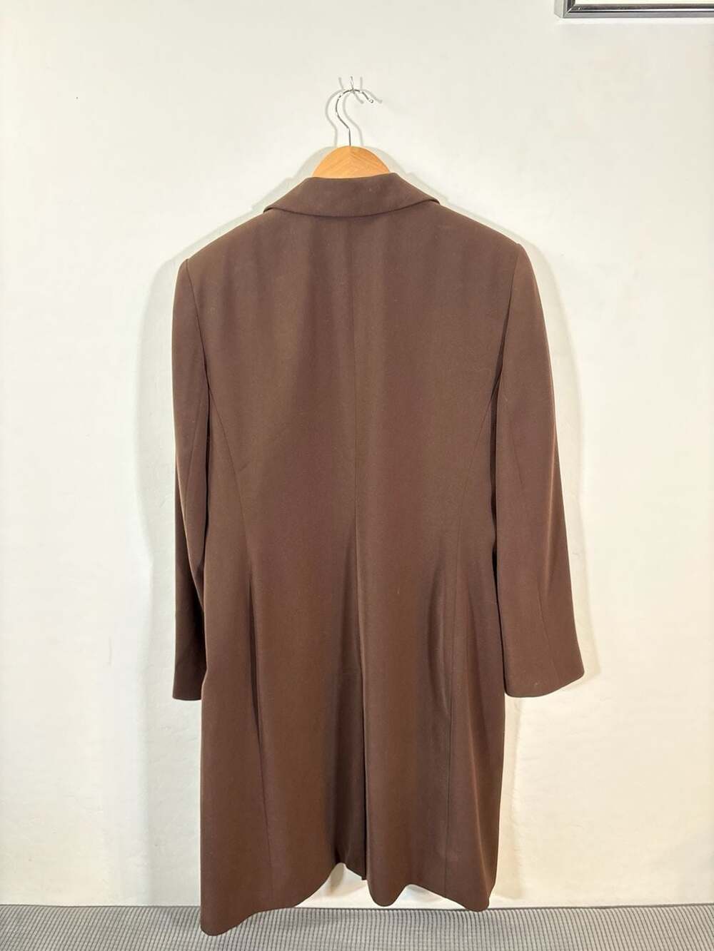 Amanda Smith Brown 2-Piece Duster Coat and Shell Top Set, Size 14 - Picture 2 of 4